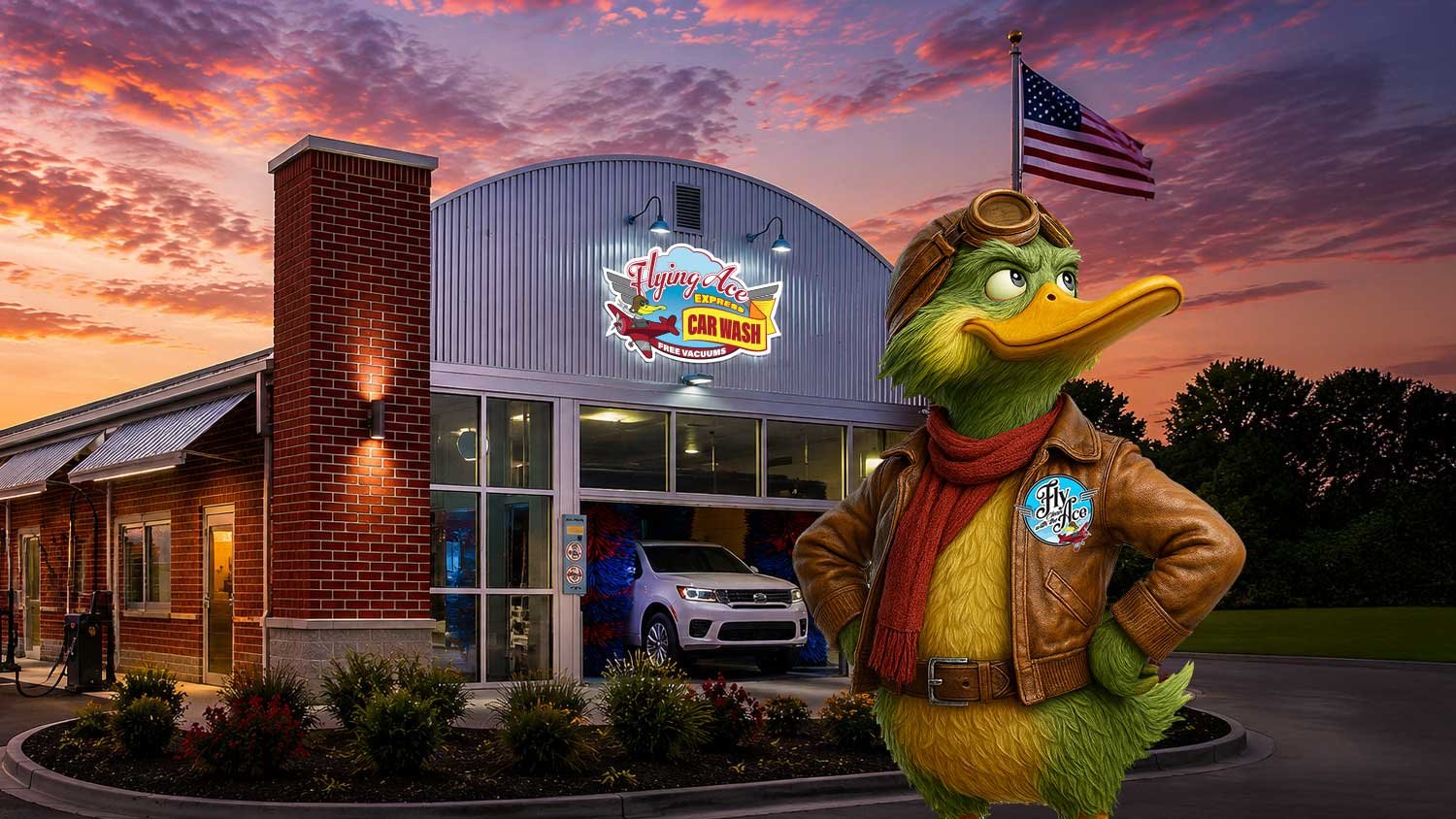 Flying Ace Express mascot