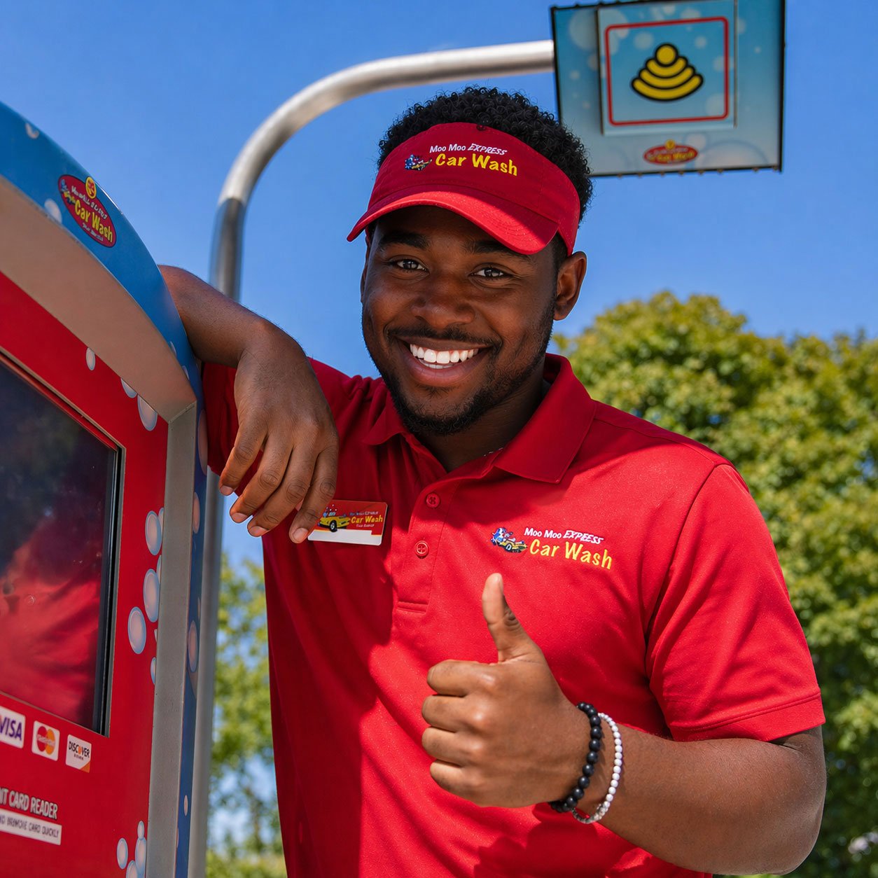 Team member greeting a guest