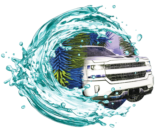 Truck exiting wash