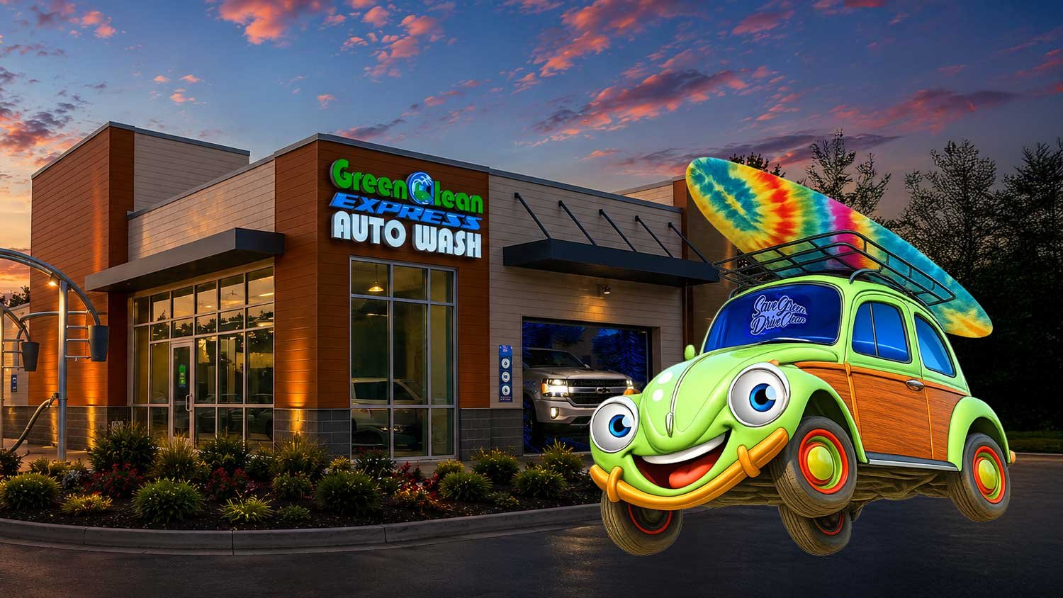 Green Clean Express mascot