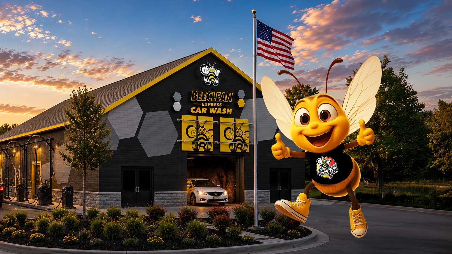 Bee Clean Express mascot