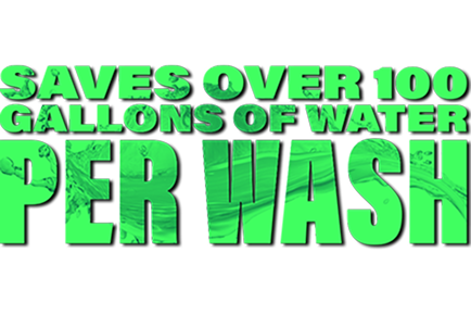 SAVES OVER 100 GALLONS OF WATER PER WASH LOGO