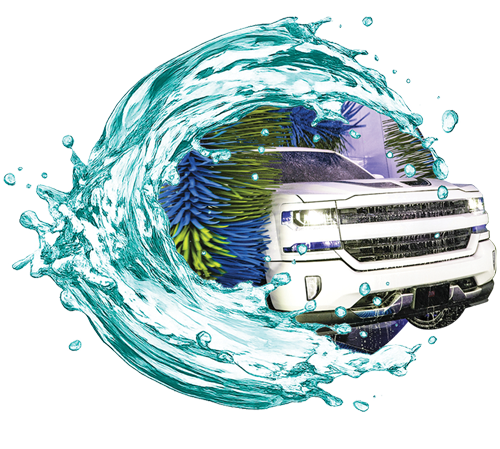 Truck exiting wash