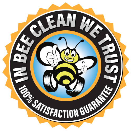 BEE CLEAN 100% SATISFACTION GUARANTEE LOGO